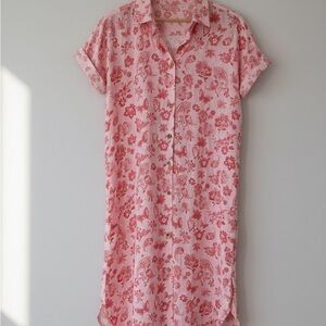 Uncommon James Pink Floral Midi Dress